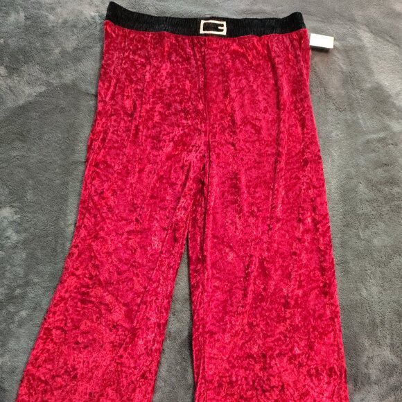 Max Deco Men's Large Santa Crushed Velour Pajama Pants Christmas Ugly Sweater XL - Picture 1 of 8
